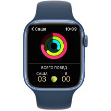 Apple Watch Series 7 41mm GPS Blue Aluminum Case With Blue Sport Band
